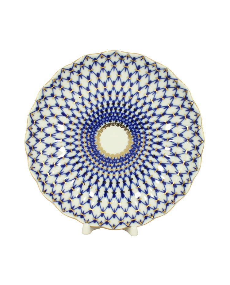 LOMONOSOV IMPERIAL PORCELAIN TEAPOT COBALT NET TULIP